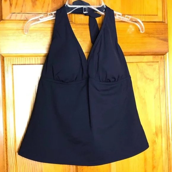 Lands' End Swim Lands End Halter Tankini Top Navy 8 Poshmark